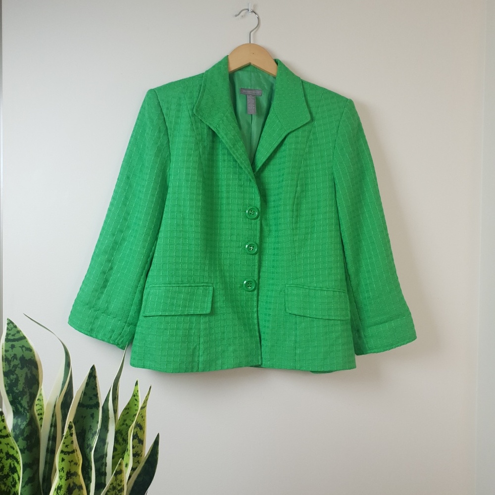 90s Irish Green Blazer Size 14 Large - Picture 6 of 7